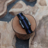 Apple Watch Strap - Black Blue Strip Milanese (38 mm / 40 mm II 42 mm / 44 mm) - Fstrap.id