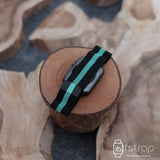 Apple Watch Strap - Black Green Strip Milanese (38 mm / 40 mm II 42 mm / 44 mm) - Fstrap.id