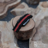 Apple Watch Strap - Black Red Strip Milanese (38 mm / 40 mm II 42 mm / 44 mm) - Fstrap.id