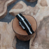 Apple Watch Strap - Black White Strip Milanese (38 mm / 40 mm II 42 mm / 44 mm) - Fstrap.id