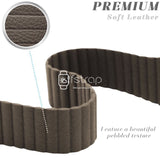 Apple Watch Strap - Brown Magnetic Leather Loop (38 mm / 40 mm || 42 mm / 44 mm) - Fstrap.id