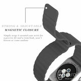 Apple Watch Strap - Gray Magnetic Leather Loop (38 mm / 40 mm || 42 mm / 44 mm) - Fstrap.id