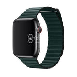 Apple Watch Strap - Green Magnetic Leather Loop (38 mm / 40 mm || 42 mm / 44 mm) - Fstrap.id