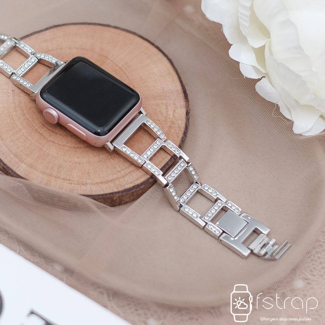 Apple Watch Strap Silver Diamond (38 mm 40 mm 41 mm II 42