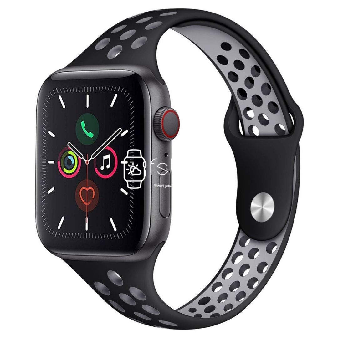 Apple Watch Strap Slim Black Grey (38 mm 40 mm 41 mm || 42