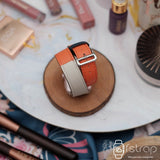 Apple Watch Strap - White Blue Double Tour (38mm / 40mm II 42mm / 44mm) - Fstrap.id