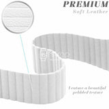 Apple Watch Strap - White Magnetic Leather Loop (38 mm / 40 mm || 42 mm / 44 mm) - Fstrap.id