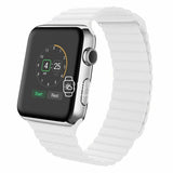 Apple Watch Strap - White Magnetic Leather Loop (38 mm / 40 mm || 42 mm / 44 mm) - Fstrap.id
