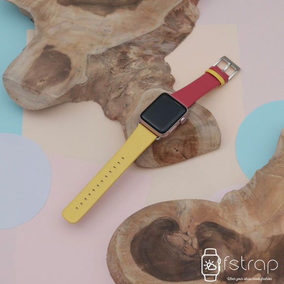 Apple Watch Strap - Yellow Pink (38 mm / 40 mm II 42 mm / 44 mm) - Fstrap.id