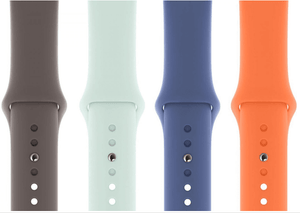 Apple Watch Sport Band kini hadir dalam warna Seafoam, Vitamin C, Linen Blue, dan Coastal Grey