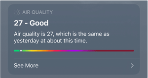 Cara memeriksa Indeks Kualitas Udara di iPhone dan Apple Watch Anda