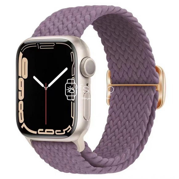 Apple Watch Strap - Purple Braided Belt (38 mm / 40 mm / 41 mm || 42 mm / 44 mm / 45 mm / 49 mm)