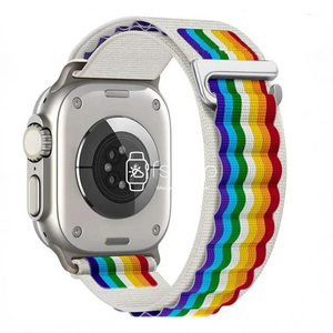 Apple Watch Strap - White Rainbow Alpine Loop (38 mm / 40 mm / 41 mm || 42 mm / 44 mm / 45 mm / 49 mm)