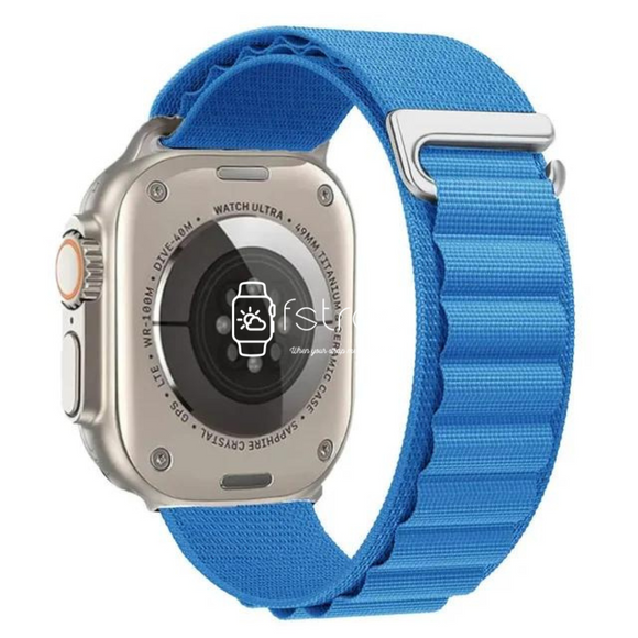 Apple Watch Strap - Blue Alpine Loop (38 mm / 40 mm / 41 mm || 42 mm / 44 mm / 45 mm / 49 mm)