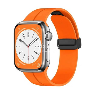 Apple Watch Strap - Orange Magnetic Silicone (38 mm / 40 mm / 41 mm || 42 mm / 44 mm / 45 mm / 49 mm)