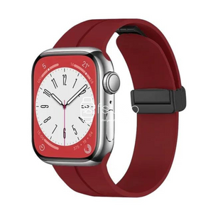 Apple Watch Strap - Maroon Magnetic Silicone (38 mm / 40 mm / 41 mm || 42 mm / 44 mm / 45 mm / 49 mm)