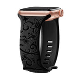 Floral Engraved Strap For Apple Watch