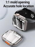 Glass+Case For Apple Watch Series 10 46mm 42mm Screen Protector Cover Change To Ultra Bumper Case Full Cover iWatch S10 42 46 mm