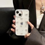 Cute 3D Metal Bowknot Star Phone Case For iPhone