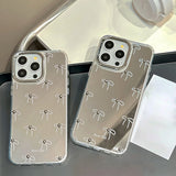 Mirror Coquette Bow Girl Case for iPhone - Casing Cermin