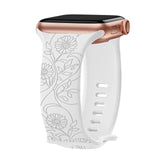 Floral Engraved Strap For Apple Watch