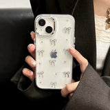 Cute 3D Metal Bowknot Star Phone Case For iPhone