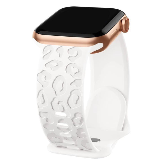 Apple Watch Strap - White Engraved (38 mm / 40 mm / 41 mm / 42 mm (S10) || 42 mm / 44 mm / 45 mm / 46 mm / 49 mm)