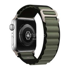 Apple Watch Strap - Black Green Alpine Loop (38 mm / 40 mm / 41 mm || 42 mm / 44 mm / 45 mm / 49 mm)