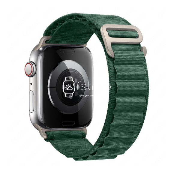 Apple Watch Strap - Dark Green Alpine Loop (38 mm / 40 mm / 41 mm || 42 mm / 44 mm / 45 mm / 49 mm)