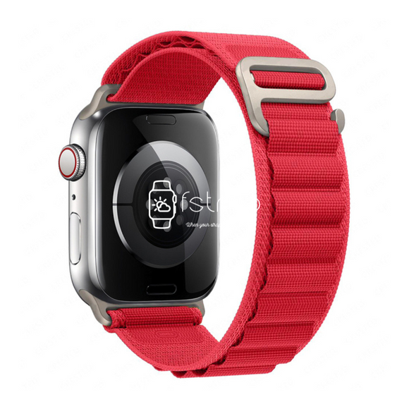 Apple Watch Strap - Red Alpine Loop (38 mm / 40 mm / 41 mm || 42 mm / 44 mm / 45 mm / 49 mm)