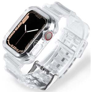Apple Watch Strap Case - Clear Transparent (38 mm / 40 mm / 41 mm || 42 mm / 44 mm / 45 mm / 49 mm)