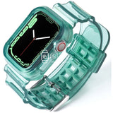 Apple Watch Strap Case - Green Transparent (38 mm / 40 mm / 41 mm || 42 mm / 44 mm / 45 mm / 49 mm)