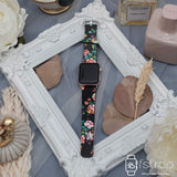 Apple Watch Strap - Black Colorful Flower (38 mm / 40 mm II 42 mm / 44 mm) - Fstrap.id
