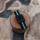 Apple Watch Strap - Black Green Strip Milanese (38 mm / 40 mm II 42 mm / 44 mm) - Fstrap.id