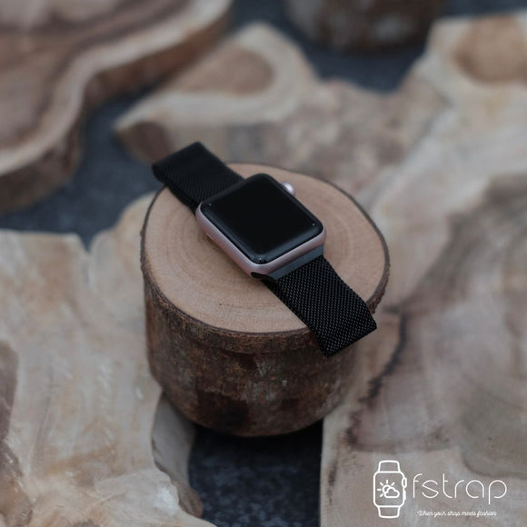 Apple Watch Strap - Black Milanese (38 mm /40 mm II 42 mm /44 mm) - Fstrap.id