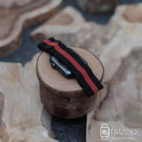 Apple Watch Strap - Black Red Strip Milanese (38 mm / 40 mm II 42 mm / 44 mm) - Fstrap.id