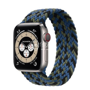 Apple Watch Strap - Blue Black Green Braided Loop (38 mm / 40 mm || 42 mm / 44 mm) - Fstrap.id