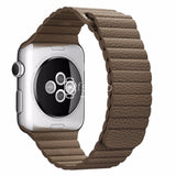 Apple Watch Strap - Brown Magnetic Leather Loop (38 mm / 40 mm || 42 mm / 44 mm) - Fstrap.id