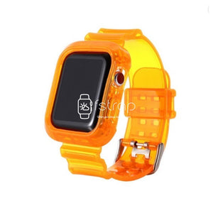 Apple Watch Strap Case - Orange Transparent (38 mm / 40 mm || 42 mm / 44 mm) - Fstrap.id