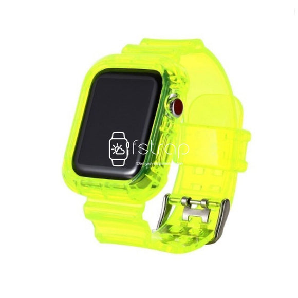 Apple Watch Strap Case - Yellow Transparent (38 mm / 40 mm || 42 mm / 44 mm) - Fstrap.id