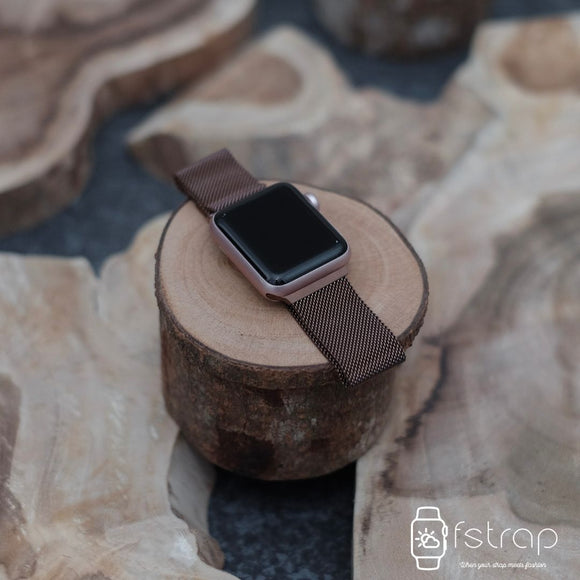 Apple Watch Strap - Coffee Milanese (38 mm / 40 mm II 42 mm / 44 mm) - Fstrap.id