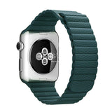 Apple Watch Strap - Green Magnetic Leather Loop (38 mm / 40 mm || 42 mm / 44 mm) - Fstrap.id