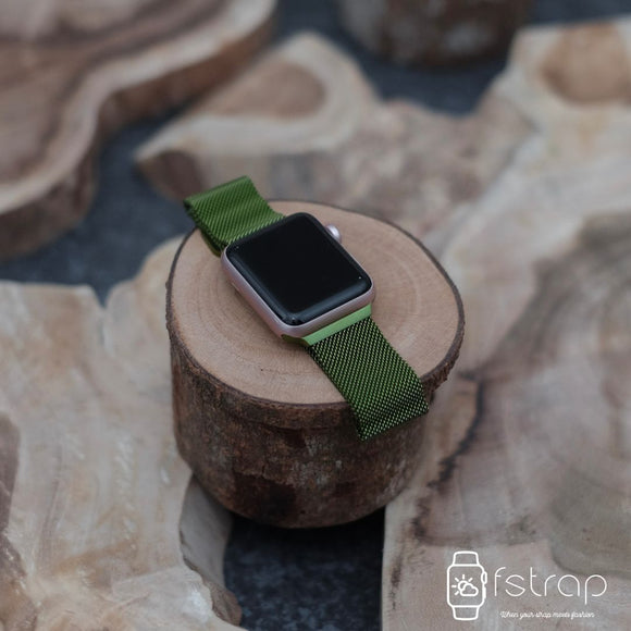 Apple Watch Strap - Green Milanese (38 mm / 40 mm II 42 mm / 44 mm) - Fstrap.id