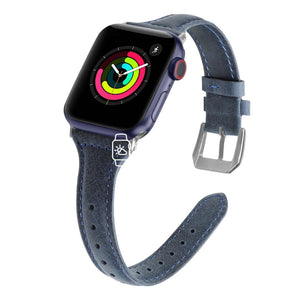 Apple Watch Strap - Navy Slim Leather (38 mm / 40 mm || 42 mm / 44 mm) - Fstrap.id
