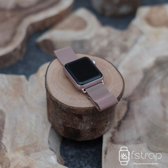 Apple Watch Strap - Pink Gold Milanese (38 mm / 40 mm II 42 mm / 44 mm) - Fstrap.id