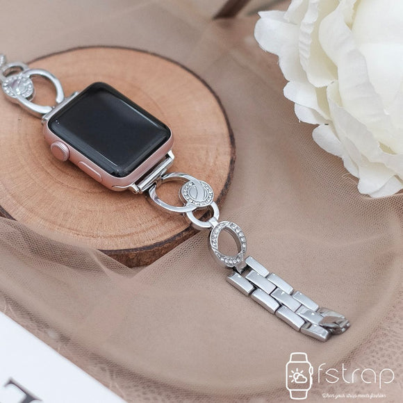 Apple Watch Strap - Silver Diamond 5 (38 mm / 40 mm II 42 mm / 44 mm) - Fstrap.id