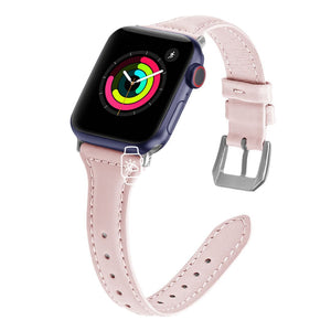 Apple Watch Strap - Soft Pink Slim Leather (38 mm / 40 mm || 42 mm / 44 mm) - Fstrap.id