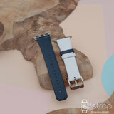 Apple Watch Strap - White Dark Blue (38 mm / 40 mm II 42 mm / 44 mm) - Fstrap.id
