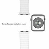Apple Watch Strap - White Magnetic Leather Loop (38 mm / 40 mm || 42 mm / 44 mm) - Fstrap.id