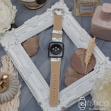 Apple Watch Strap - White With Flower (38 mm / 40 mm II 42 mm / 44 mm) - Fstrap.id